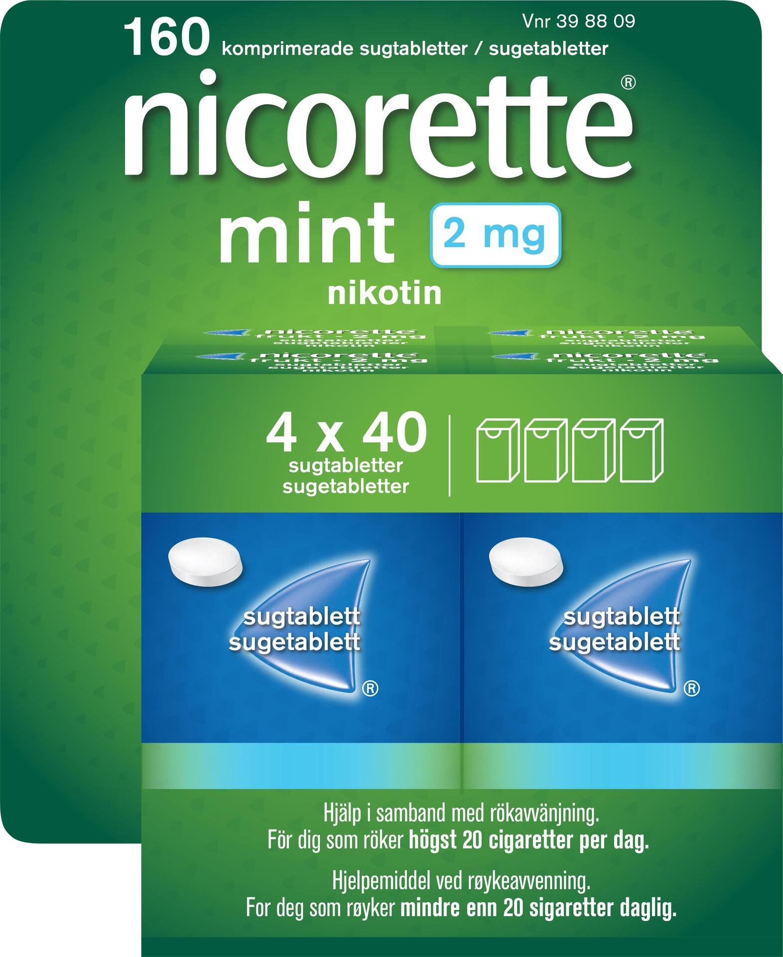 Nicorette sugtablett Mint 2mg 160st
